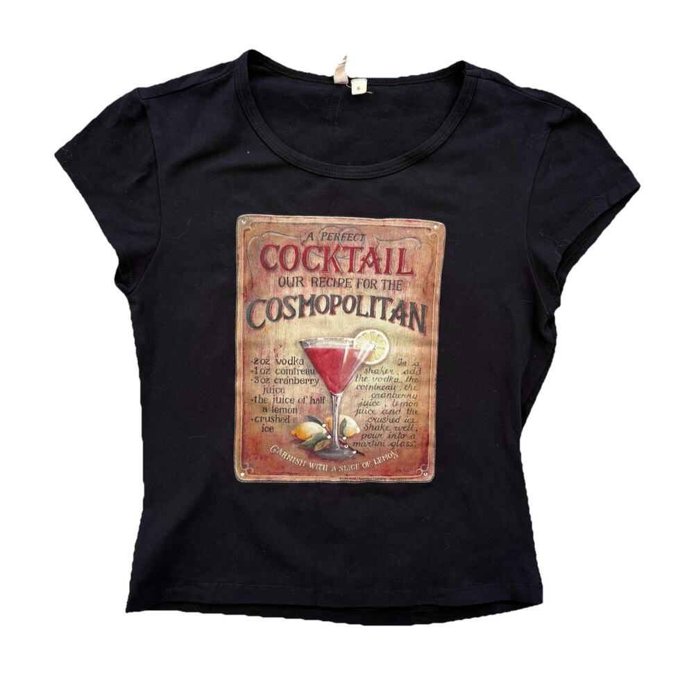 Susan Lawrence Cocktail Tee Y2K Bar Cosmopolitan Recipe Size Small